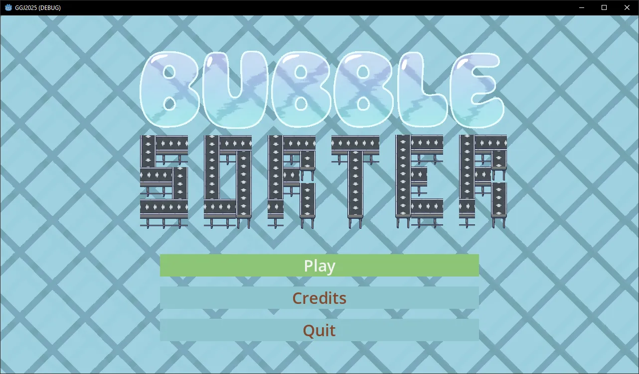 Screenshot of the title screen for Bubble Sorter.