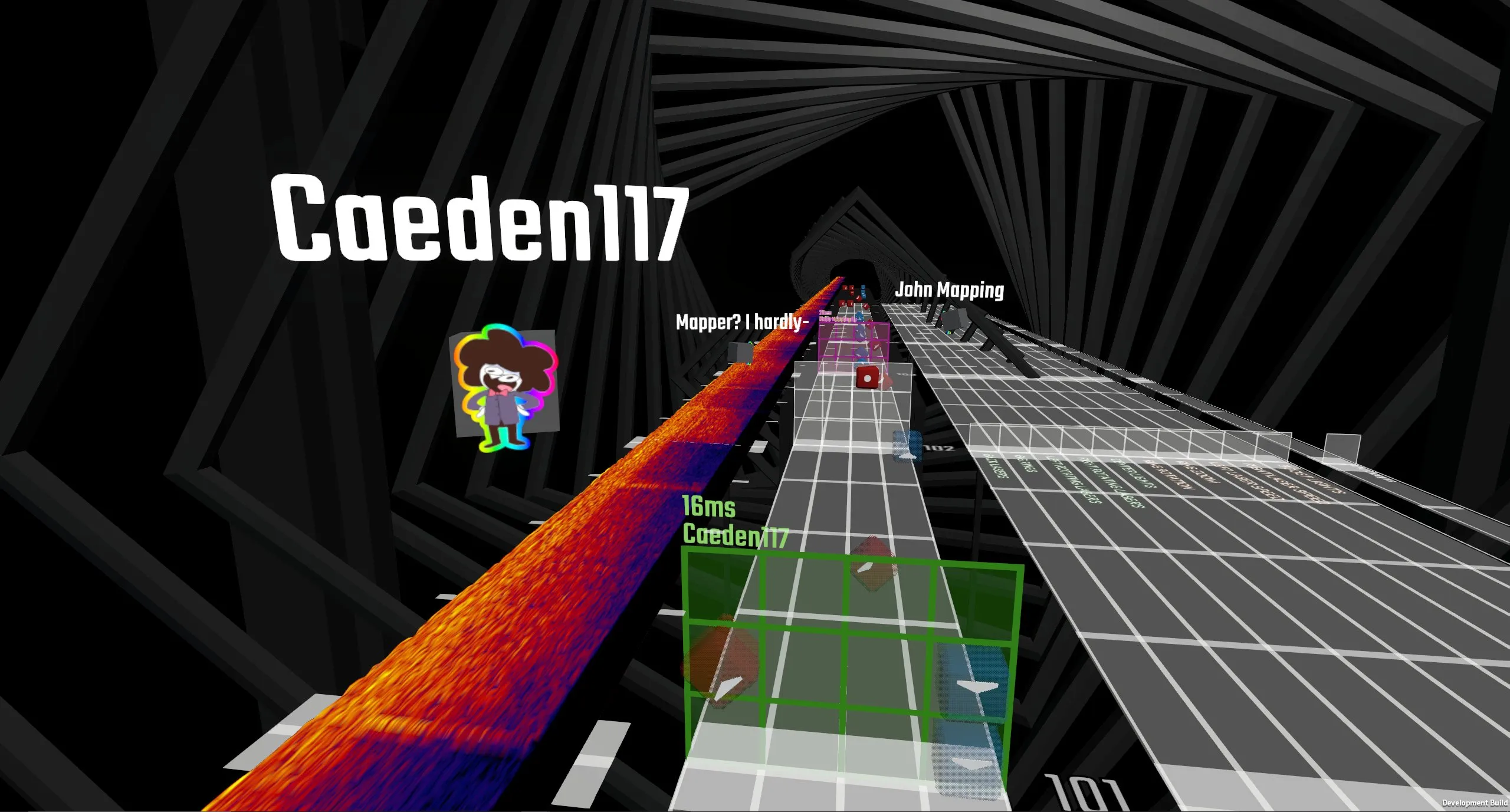 Screenshot of ChroMapper in a multiplayer session with three users.