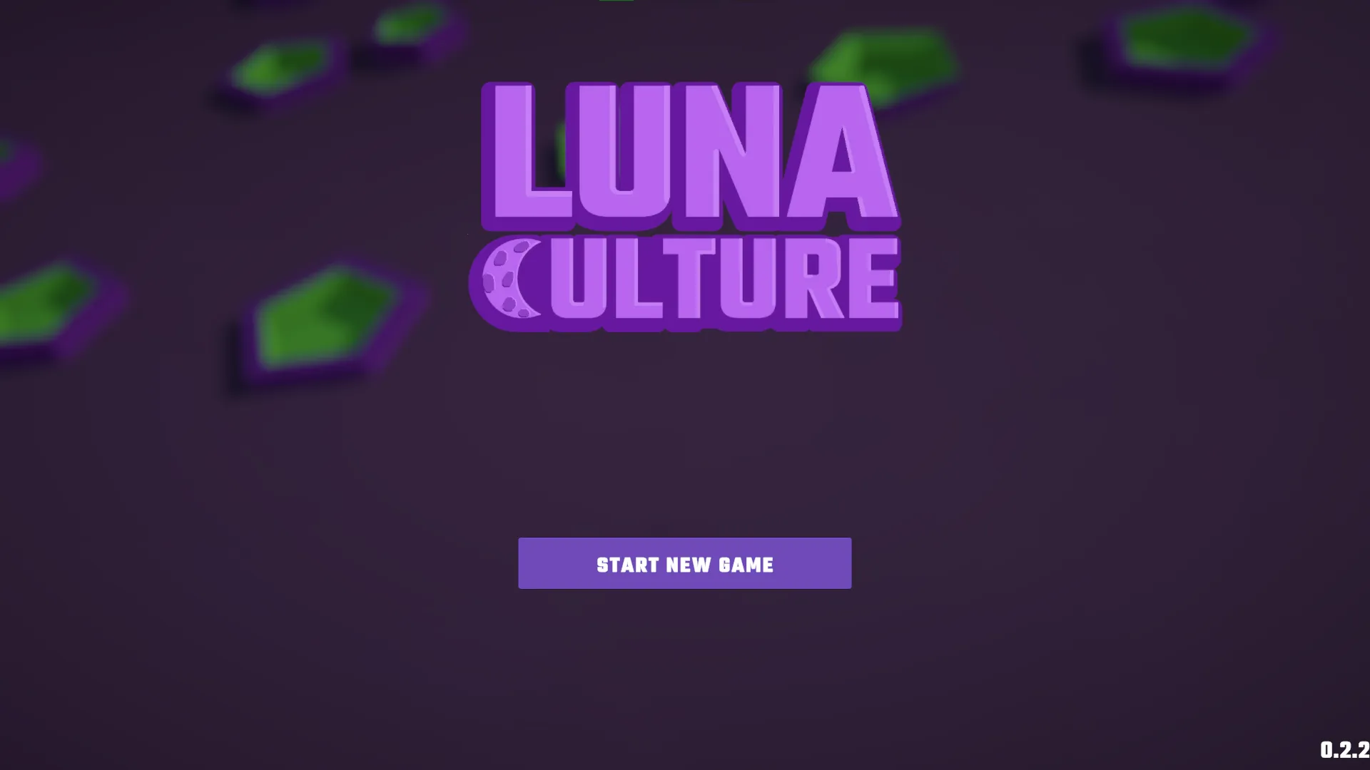 Screenshot of Lunaculture's main menu
