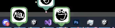 Animated graphic of a few desktop pets, showing various moods and emotions.