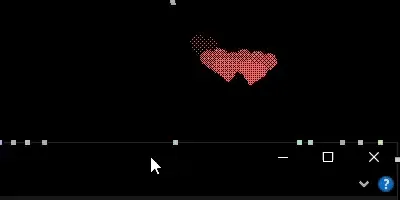 Animated graphic of pets affection growing based on proximity to the mouse cursor.